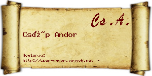 Csép Andor névjegykártya
