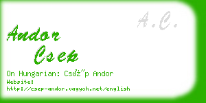 andor csep business card